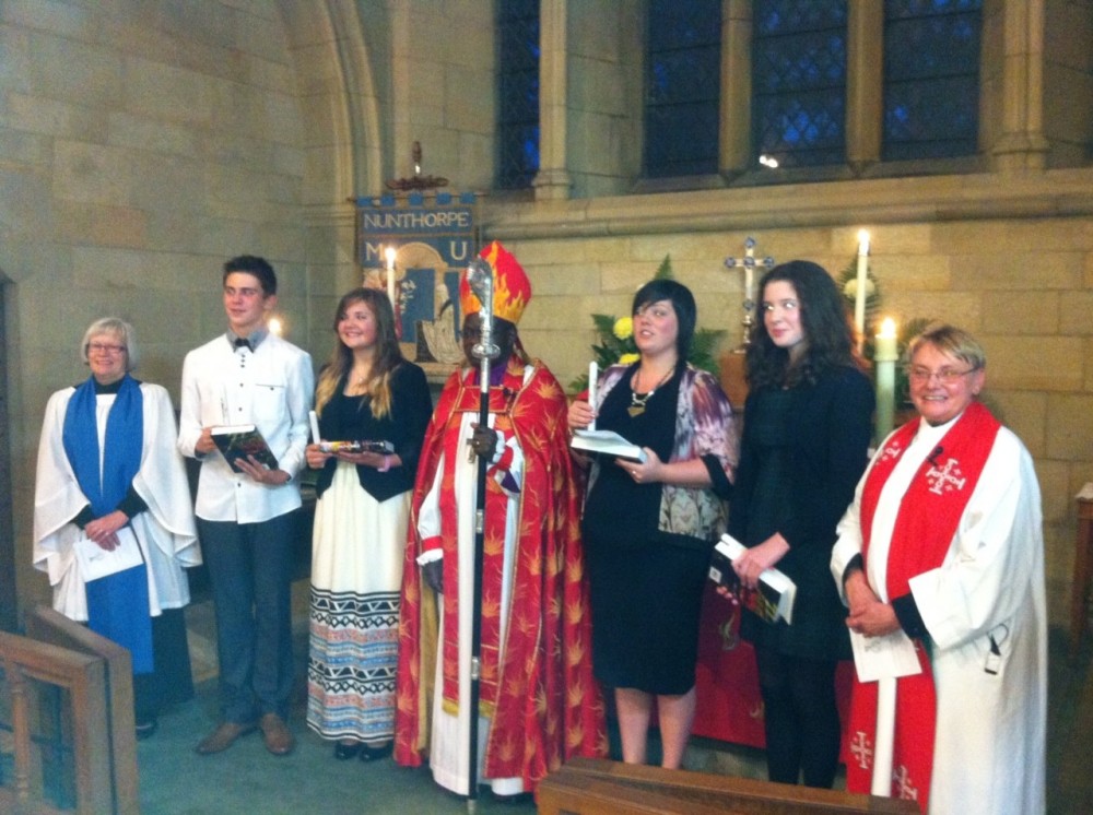 Confirmation in 2013 with the Archbishop of York